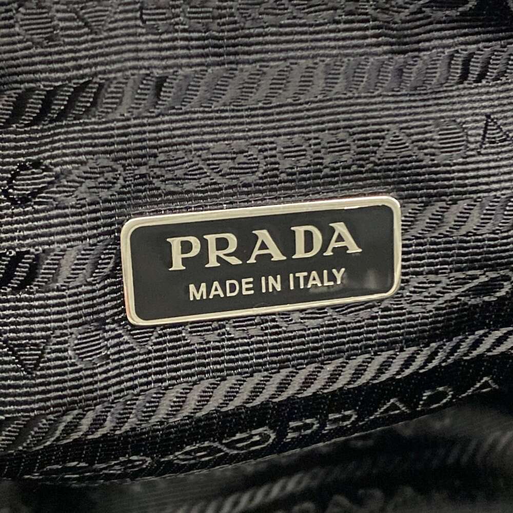 Prada Terry Shoulder Bag 1BH190 White Black - Picture 9 of 15